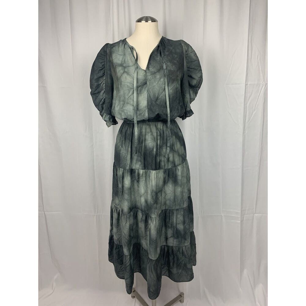 Elegant Gray Women's Midi Dress